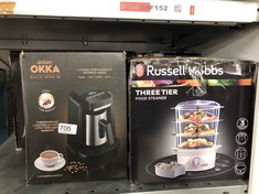 QUANTITY OF ITEMS TO INCLUDE ARZUM OKKA RICH AUTOMATIC TURKISH COFFEE AND HOT BEVERAGE MAKER, VELVETISER, BLACK/CHROME: LOCATION - H RACK