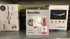 QUANTITY OF ITEMS TO INCLUDE BREVILLE BLEND ACTIVE PERSONAL BLENDER & SMOOTHIE MAKER | 350W | 2 PORTABLE BLEND ACTIVE BOTTLES (600ML) | LEAK PROOF LIDS | WHITE & PINK [VBL248]: LOCATION - H RACK