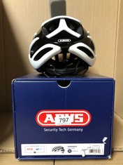 ABUS AIRBREAKER RACING BIKE HELMET - HIGH-END BIKE HELMET FOR PROFESSIONAL CYCLING - UNISEX, FOR MEN AND WOMEN - WHITE, SIZE M.: LOCATION - TABLES