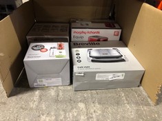 QUANTITY OF ITEMS TO INCLUDE MORPHY RICHARDS EQUIP RED 2 SLICE TOASTER - DEFROST AND REHEAT SETTINGS - 2 SLOT - STAINLESS STEEL - 222066: LOCATION - A RACK