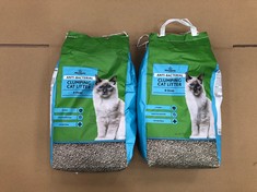 PALLET OF ANTI BACTERIAL CLUMPING CAT LITTER 8L: LOCATION - FRONT FLOOR(COLLECTION OR OPTIONAL DELIVERY AVAILABLE)