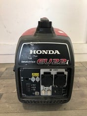 HONDA PETROL POWERED GENERATOR MODEL EU22I: LOCATION - FRONT FLOOR(COLLECTION OR OPTIONAL DELIVERY AVAILABLE)