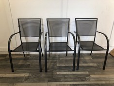 3X GARDEN METAL CHAIRS