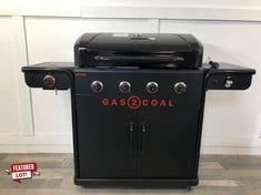 CHAR-BROIL GAS 2 COAL SPECIAL EDITION BARBEQUE MODEL 468301624 RRP £599: LOCATION - FRONT FLOOR(COLLECTION OR OPTIONAL DELIVERY AVAILABLE)