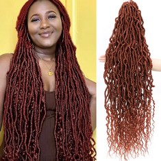 QUANTITY OF ASSORTED ITEMS TO INCLUDE ZIYANGBABA 36 INCH FAUX LOCS WITH CURLY END 6 PACKS SOFT LOCS CROCHET HAIR LONG DISTRESSED LOCS CROCHET HAIR PRE LOOPED NEW CROCHET GODDESS FAUX LOCS HAIR EXTENS