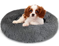 QUANTITY OF ASSORTED ITEMS TO INCLUDE ENJAMOY PLUSH DONUT DOG BED, CALMING ROUND DOG CAT BED SOFT AND FLUFFY CUDDLER PET CUSHION SELF-WARMING PUPPY BEDS MACHINE WASHABLE, DARK GREY 60CM: LOCATION - R