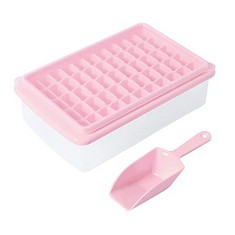 QUANTITY OF ASSORTED ITEMS TO INCLUDE EASY RELEASE 55 NUGGET ICE TRAY WITH LID AND BIN FOR FREEZER, WITH COVER, STORAGE CONTAINER, SCOOP. PERFECT SMALL ICE CUBE MAKER TRAY & MOLD. FLEXIBLE DURABLE PL