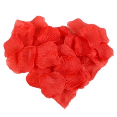 QUANTITY OF JJ PRIME JJONLINESTORE - 1000 PCS ARTIFICIAL SILK ROSES - FAKE FLOWERS ROSE PETALS CONFETTI - FOR ROMANTIC WEDDING DECORATIONS, ANNIVERSARY, PROPOSAL , RED, 5X5CM  - TOTAL RRP £275: LOCAT