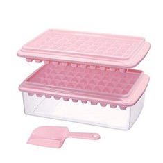 QUANTITY OF ASSORTED ITEMS TO INCLUDE ICE CUBE TRAY WITH LID AND BIN FOR FREEZER, EASY RELEASE 55 NUGGET ICE TRAY WITH COVER, STORAGE CONTAINER, SCOOP. PERFECT SMALL ICE CUBE MAKER TRAY & MOLD. FLEXI