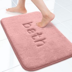 QUANTITY OF ASSORTED ITEMS TO INCLUDE GRANBEST THICKEN MEMORY FOAM BATH MAT EXTRA SOFT NON-SLIP BATHROOM RUG SUPER ABSORBENT BATH RUG MACHINE WASHABLE FOOT MAT FOR BATHROOM, KITCHEN, 40 X 60 CM,PINK