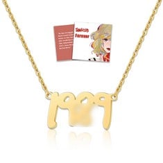 44 X QIANSILI TS NECKLACE FOR SWIFTIE, TAY ERASE TOUR MERCHANDISE, FAN GIFTS FOR TEEN GIRLS MUSIC LOVER, GOLDEN SINGER SONG LETTER PENDANT NECKLACE, ADJUSTABLE SIZE , 1989  - TOTAL RRP £476: LOCATION