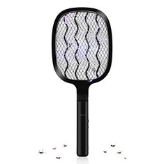 10 X NIGHT CAT FLY KILLER ELECTRIC FLY ZAPPER SWATTER 3000V MOSQUITO BUG WASP INSECT FRUIT FLY KILLER ZAPPER SWAT BAT RACKET TRAP INDOOR USB C RECHARGEABLE - TOTAL RRP £133: LOCATION - RACK A