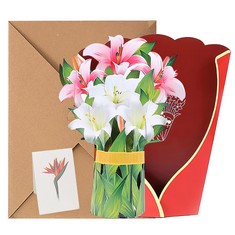 QUANTITY OF ASSORTED ITEMS TO INCLUDE HENGBIRD FLORAL CARD BOUQUET POP UP BIRTHDAY CARD, 3D BIRTHDAY CARD BOUQUET GREETING CARD WITH FLOWERS GREETING CARD FOLDED CARD FOR MOTHER, WIFE, HUSBAND OR FRI