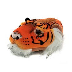 QUANTITY OF ASSORTED ITEMS TO INCLUDE MENS NOVELTY SLIPPERS, FURRY WINTER ANIMAL TIGER LION PLUSH SLIPPERS FOR MEN , UK MEN SIZE 6-9, EURO SIZE 41-44 , YELLOW TIGER : LOCATION - RACK C