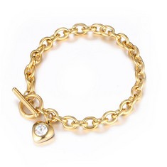 QUANTITY OF ASSORTED ITEMS TO INCLUDE CHENGXUN STAINLESS STEEL GOLD PLATED BRACELET FOR WOMEN PEACH HEART LOVE DIAMOND BRACELET VALENTINE'S DAY GIFT RRP £178: LOCATION - RACK C