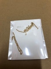 46 X QIANSILI TS NECKLACE FOR SWIFTIE, TAY ERASE TOUR MERCHANDISE, FAN GIFTS FOR TEEN GIRLS MUSIC LOVER, GOLDEN SINGER SONG LETTER PENDANT NECKLACE, ADJUSTABLE SIZE , FOLKLORE  - TOTAL RRP £498: LOCA