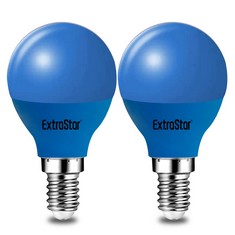 QUANTITY OF ASSORTED ITEMS TO INCLUDE EXTRASTAR E14 LED LIGHT BULB BLUE, 4W SMALL EDISON SCREW G45 BLUE BULB, 180° BEAM ANGLE LIGHT BULBS FOR   HOLIDAY PARTY, NON-DIMMABLE, PACK OF 2 RRP £250: LOCATI