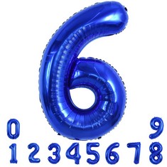 32 X TONIFUL 40 INCH NAVY BLUE NUMBER 6 BALLOON FOIL MYLAR LARGE SIZE DARK BLUE DIGITAL SIX BALLOON FOR BIRTHDAY PARTY BRIDAL SHOWER ENGAGEMENT PHOTO SHOOT ANNIVERSARY CELEBRATION GRADUATIONS DECOR -