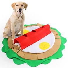 QUANTITY OF ASSORTED ITEMS TO INCLUDE ALL FOR PAWS PET SNUFFLE MAT, DOG FEEDING MAT WITH SQUIRREL SQUEAKY TOY, DOG TRAINING PAD PET NOSE WORK BLANKET PET ACTIVITY MAT FOR FORAGING SKILL, STRESS RELEA