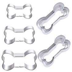 36 X 9 PCS DOG BONE COOKIE CUTTER SET, SOURCETON ASSORTED SIZES STAINLESS STEEL DOG BONE BISCUIT COOKIE FOR HOMEMADE TREATS - TOTAL RRP £267: LOCATION - RACK E