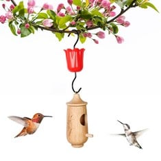 14 X AMFUN 3 PACK HUMMINGBIRD HOUSE, WITH HUMMINGBIRD FEEDERS FOR OUTDOORS HANGING, WOODEN HUMMINGBIRD HOUSES FOR OUTSIDE FOR NESTING, BIRDHOUSES FOR GARDEN WINDOW OUTDOOR HOME , OAK EARS OF WHEAT  -