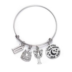 20 X 10TH BIRTHDAY GIFTS FOR GIRLS GIFTS FOR HER STAINLESS STEEL EXPANDABLE BANGLE - TOTAL RRP £158: LOCATION - RACK A