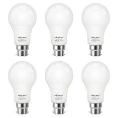 20 X DICUNO BAYONET LIGHT BULB, 60W EQUIVALENT, WARM WHITE 2700K, 9W 806LM B22 LED BULB, BC A60 ENERGY SAVING LIGHT BULBS, CRI90, NON-DIMMABLE, 6PCS - TOTAL RRP £150: LOCATION - RACK F