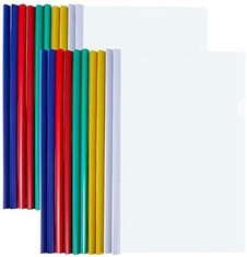 24 X LILOVE 10PCS A4 CLEAR CLIP BAR FILES REPORT PROJECT PRESENTATION SLIDE BINDER FOLDERS - TOTAL RRP £180: LOCATION - RACK F