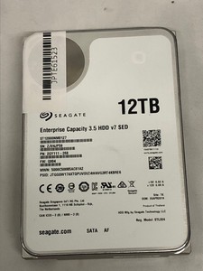 SEAGATE 12TB SATA, ENTERPRISE CAPACITY 3.5", HDD MODEL NO ST12000NM0127  [JPTE61523]: LOCATION - A3