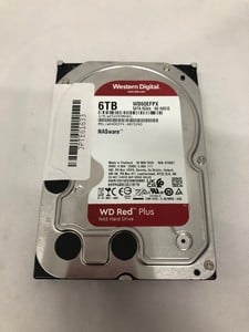 WESTERN DIGITAL 6TB 3.5" SATA HDD: MODEL NO WD60EFPX-68C5ZN0  [JPTE61633]: LOCATION - A3