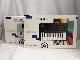 X2 ARTURIA USB MIDI CONTROLLER MINI LAB 3, (TOTAL RRP £180).  [JPTE61873]: LOCATION - O3