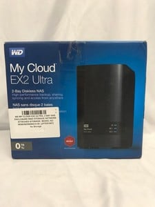 WD MY CLOUD EX2 ULTRA, 2 BAY NAS ENCLOSURE RAID STORAGE NETWORK ATTACHED STORAGE: MODEL NO WDBVBZ0120JCH-20 (NO STORAGE)  [JPTE61712]: LOCATION - A3