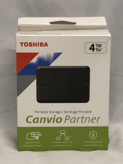 TOSHIBA 4TB CANVIO PARTNER, 2.5" USB 3.2 EXTERNAL DRIVE PORTABLE HDD (RRP - £100).  [JPTE61941]: LOCATION - P2