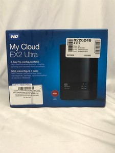 WD MY CLOUD EX2 ULTRA, 2 BAY NAS ENCLOSURE RAID STORAGE NETWORK ATTACHED STORAGE: MODEL NO WDBVBZ0120JCH-20 (NO STORAGE)  [JPTE61668]: LOCATION - B1