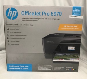 HP OFFICE JET PRO 6970 A4 COLOUR INKJET ALL-IN-ONE WIRELESS PRINTER (PRINT/COPY/SCAN/FAX) 1GB 2.65 INCH TOUCH CGD 30PPM (MONO) 26PPM (COLOUR) 20,000 (MDC) BLACK PRINTER (RRP - £200).  [JPTE61697]: LO