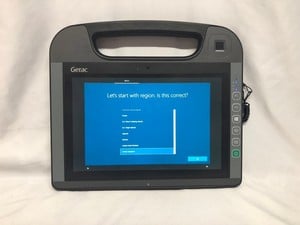 GETAC WINDOWS TABLET 128GB PC: MODEL NO RX10. INTEL CORE M-5Y10C, 8GB RAM,   [JPTE61754]: LOCATION - D2