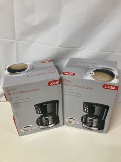 2 X LOGIK BLACK FILTER COFFEE MAKERS