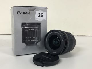 CANON EFS 10-18MM F/4.5-5.6 IS STM CAMERA LENS - RRP.£249