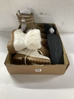 BOX OF ASSORTED SHOES