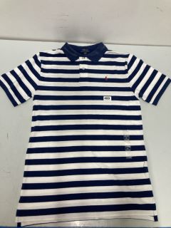 POLO RALPH LAUREN POLO SHIRT (BLUE / WHITE) - XL