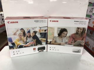 2 X ASSORTED CANON PIXMA PRINTERS INC TS5350A