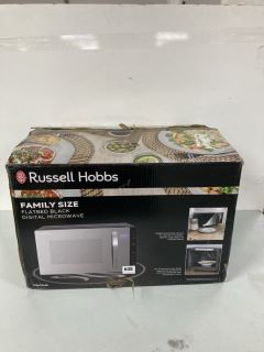 RUSSELL HOBBS FAMILY SIZE FLATBED BLACK DIGITAL MICROWAVE