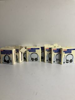 8 X ASSORTED LOGIK HEADSETS INC WIRED USB