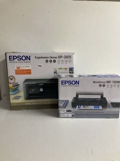 2 X ASSORTED EPSON PRINTERS INC EPSON EXPRESSION HOME XP-3105 PRINTER