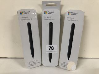 3 X MICROSOFT SURFACE SLIM PEN 2 (DEMO)