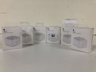 6 X APPLE USB-C 20W POWER ADAPTERS