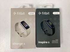 GOOGLE 2 X FITBIT SMARTWATCH SMARTWATCH (ORIGINAL RRP - €199.99) IN GREY AND GREEN. (2 X FITBIT CHARGE 6 & INSPIRE 3 SMARTWATCH) [JPTZ6628]