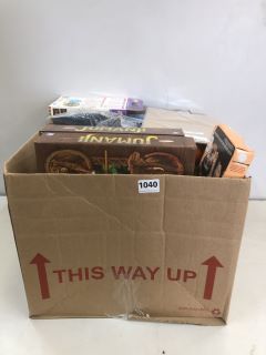 BOX OF ASSORTED ITEMS INC JUMANJI BOARD GAME