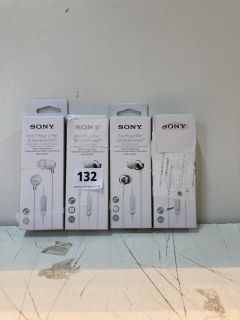 4 X SONY WIRED EARPHONES