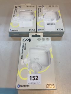 3 X GOJI KIDS TRUE WIRELESS EARBUDS